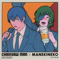 Aki Hayakawa & Himeno original posavasos "Chensoman × karaoke Manekiko" colaboración bebida especial