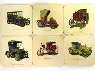 [Damaged Goods] CAMBRIDGE SERIES 6 cockyail mats Ref. cc6 VETERAN CARS Cork Coaster 6-Pack Set