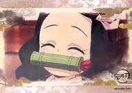 Nezuko Kamado (With 口枷 / Smile) Paper Luncheon Mat "Demon Slayer: Kimetsu no Yaiba Swordsmiths' Village, Character Keta Picture Scroll Cafe 1st Kamado Brothers and Love Column" Nezuko Kamado food menu order bonus