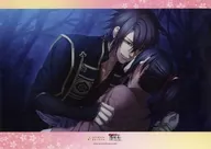 Yukimura Chizuru & Okita Soji A3 paper luncheon mat "Hakuoki 15th anniversary Hakuoki Cherry Blossom 詳伝 x Otometo Garden" second part / Hananosho Food Menu Order Bonus