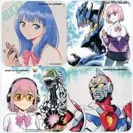 Conjunto (Shinji Nishikawa / SSSS. GRIDMAN) Posavasos (conjunto de 4 tipos) "Yūji Kaiden Shinji Nishikawa Mayor Festival de Artistas de Monstruos en la Tierra"