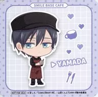 Yamada 秋斗 (Mini Character / Cap) Coaster "Collaboration Cafe in SMILE BASE CAFE where Yamada-kun and Lv999 fall in love" collaboration menu order bonus