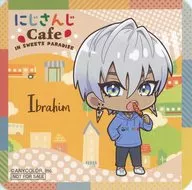 Ibrahim (Mini Character / bus tour) original coaster "Virtual YouTuber Nijisanji CAFE in SWEETS PARADISE 8th" collaboration menu order bonus