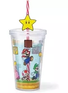 "Super Mario" is a straw tumbler of Mario Character C's.