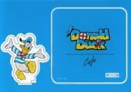 Donald Duck (spread out both hands) acrylic stand coaster "Disney Donald Duck OH MY CAFE" target menu with special bonus