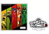01.集合デザインA(公式イラスト) アクリルコースタースタンド 「ミラキュラス レディバグ＆シャノワール」