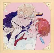 Feather illustration "Tulle Comics 5th anniversary ~ Tulle Cafe 2023 ~ Trading wooden coaster ver. B"