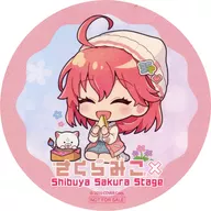 Sakura Miko (Knitted hat ver. / sitting) Coaster "Virtual YouTuber Hololive Sakura Miko ×Shibuya Sakura Stage" collaboration menu order privilege