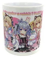 Dark Berry Group Mug WELCOME TO OUR CAFES "Is the Order a Rabbit? BLOOM× Atre Akihabara. Would you like to order Atre? in Akihabara"