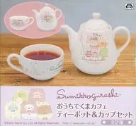 Pink Ouchidekuma Cafe Teapot & Cup Set "Sumicco Gurashi"