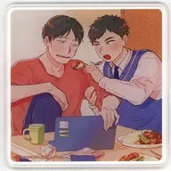 Tachibana Haruki & Nagumo Nobuto Acrylic Coaster "Comics Throw Away Paper, Picking Up Spring" gross Studio Pay Special Bonus