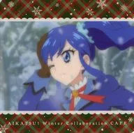 Kiriya Aoi (Ventisca) Scene photograph Coaster "Aikatsu! ~ Winter Collaboration Cafe ~" Target Products Purchase benefits