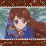 Shibukiran (Fubuki) Scene photograph Coaster "Aikatsu!! ~ Winter Collaboration Cafe ~" Target Products Purchase benefits