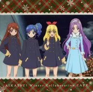 Gathering (4 people) Scene photograph Coaster "Aikatsu!! ~ Winter Collaboration Cafe ~" Eligible Products Purchase benefits