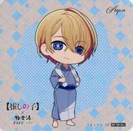 Aqua (Mini Character / Normal) original coaster "[Suki no Ko] × gokurakuyu ・ RAKU SPA Gokuraku Suki no Yu Meguri Season2" collaboration menu order bonus