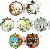 A set of 7 kinds, Udon Rubber Coaster "Minna no KUJI Sword Ranmai ONLINE ~ Noodle stopper no Jin Sonogo ~ 10th Anniversary Anniversary" F Prize