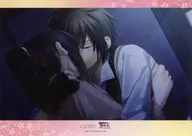 Todo Heisuke & Yukimura Chizuru A3 paper luncheon mat "Hakuoki 15th anniversary cherry blossom 詳伝 × Otometo Garden" second collaboration food & dessert order bonus