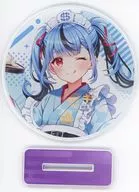 "Virtual YouTuber New Usagii x DMM on Kure" Acrylic Coaster with Pedestal "Virtual YouTuber New Usagii x DMM on Kure" New Usagii Drawing and Down Japanese-style Maid Style