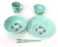 Shinnosuke Nohara & Shiro Tableware 5-Piece Set Green "CRAYON Shinchan"