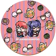 MI. Ranma & Shampoo 2nd Leather Coaster "Ranma 1/2"