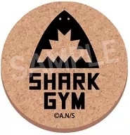 Shark Jim Logo Cork Coaster "Red Blue"