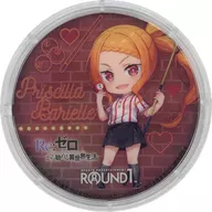 プリシラ・バーリエル(ミニキャラ) アクリルコースター 「Re：ゼロから始める異世界生活×ラウンドワン」 後半期間 コラボメニュー・ポップコーン注文特典