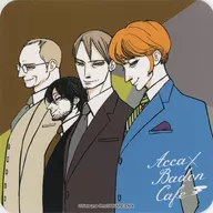 Ciro Heart & Rico Dice & Elmo Clapp & Ant Raz (side-by-side illustration) Coaster "ACCA: 13-Territory Inspection Dept. ×BADON Cafe" Second half target products Purchase benefits