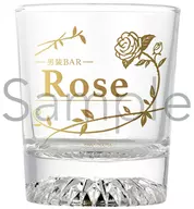 Logo (special of Bar Rose for men) rock glass "It is a story that there was no woman when I went to a mixer"