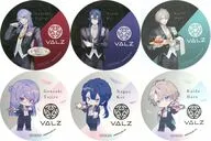 全6種セット ペーパーコースター 「バーチャルYouTuber にじさんじ VΔLZ×and GALLERY Collaboration Cafe(バトラーテーマ)」 コラボメニュー注文特典
