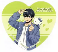 Kiyoichi X Hello Kitty Heart-shaped Coaster "Blue Rock x Sanrio Character Connectors PremiumShop 2nd" Goods Purchase benefits