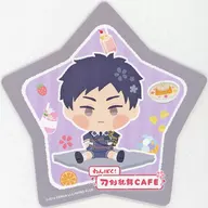Oku Toshiro original coaster "Wangpac! Tsurugi Ranmai CAFE 4th edition" menu order bonus