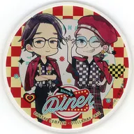 Narasaki Motochika & Terajima Natsuo (drawing / Mini Character) acrylic coaster "Blue Sky Complex Bluesky Diner× Stella Map Cafe" collaboration menu order privilege