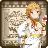 Momose Rio (full-size) original coaster "-World Wide Meal-MILLION ANCIENT idol Master MILLION LIVE! ×STELLAMAP CAFE" collaboration menu order bonus