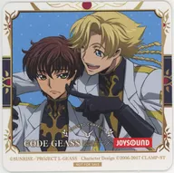 枢木スザク＆ジノ・ヴァインベルグ オリジナルコースター 「コードギアス 反逆のルルーシュ×JOYSOUND」 ドリンク注文特典 第2弾