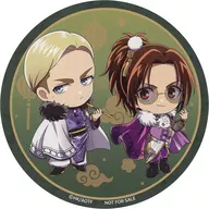 エルヴィン・スミス＆ハンジ・ゾエ オリジナルコースター 「進撃の巨人 絢爛菊華 進撃飯店 in TreeVillage」 コラボメニュー注文特典