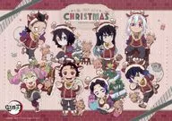 集合(赤) 紙製ランチョンマット 「鬼滅の刃×ufotable Cafe×マチ★アソビCAFE クリスマス2025」 トナカイのクリスマスパフェ注文特典