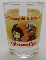三日月・オーガス＆オルガ・イツカ プチグラス 「機動戦士ガンダム 鉄血のオルフェンズ」 ガンダムカフェ オルフェンズ5周年記念フェア 対象商品購入有償特典