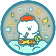 お文具さん(雷/ラバーコースター) どんな天気の日もいっしょ ラバーコレクション 「一番くじ お文具といっしょ ～明日もきっといい天気～」 F賞