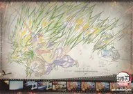 我妻善逸＆獪岳 紙製ランチョンマット 「劇場版 鬼滅の刃 無限城編 第一章 猗窩座再来×ufotable Cafe×マチ★アソビCAFE 決戦の火蓋を切る-第3期- 善逸vs獪岳 各所での戦い-その弐-」 コラボメニュー注文特典