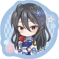 君嶋綾乃(浴衣) 描き起こし ダイカットクッションコースター 「時々ボソッとロシア語でデレる隣のアーリャさん」