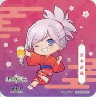 セイバー/宮本武蔵(ミニキャラ) オリジナルコースターB 「Fate/Grand Order×極楽湯・RAKU SPA カルデアSPAパラダイス～サーヴァントと巡るSPAな休日～」 コラボメニュー注文特典