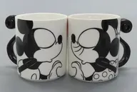 ミッキーマウス＆ミニーマウス(ブルー＆レッド) ペアマグ ハート 「ディズニー×Francfranc」