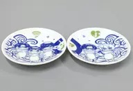 「 Sara 」 Zanmai (2-Piece Set of Ceramic Small Plates) (「 Sara Zanmai Sara Zanmai Exhibition) Special Admission Ticket with 」 Goods