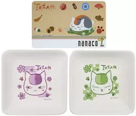 Nyanko-sensei (C-TYPE) nanaco card 10th anniversary limited design. Set of 2 picture plates with nanaco card "Natsume's BOOK of FRIENDS" 7-ELEVEN convenience stores limited