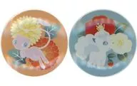 Mew, Chrysanthemum, Aurora Locon and Camellia Bean Plate (2-Piece Set) Pokémon Hanyu Akifuyu "Pocket Monsters" Pokemon Center Only