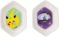 ピカチュウ＆ランプラー ダイカット豆皿2枚セット SHINKA NO ISHI 「ポケットモンスター」 ポケモンセンター限定