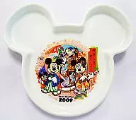 Mickey & minnie & Clarabel Cow Souvenir Plate "Tokyo Disney Resort Happy Moo Year 2009"