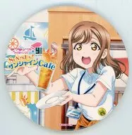 Kuni Kida Hanamaru Ceramic Coaster "Love Live! Sunshine! X Maji SUN! SUN! Sunshine Cafe"