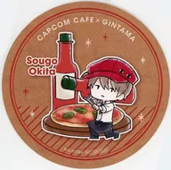 Okita Sogo coaster "CAPCOM CAFE× GINTAMA 2nd" drink order bonus