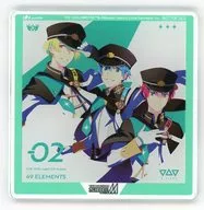 C. FIRST Acrylic Coaster "CD IDOLM@STER SideM 49 ELEMENTS -02 c. FIRST" Sofmap Animega Purchase benefits